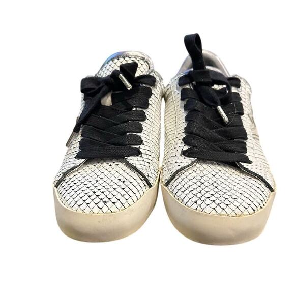 Zadig & Voltaire Neo Keith White Snakeskin Embossed Sneakers Size 7.5 - Picture 8 of 13